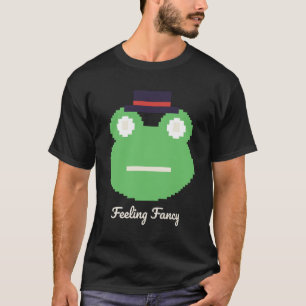Eleganter Frosch im Zylinder Lustiger Pixel-Tier-P T-Shirt