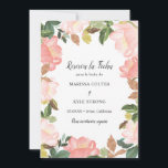 Eleganter Frühling Blush Pink Hochzeit Spanisch Save The Date<br><div class="desc">Elegante Hochzeit mit Blumen Spanisch Save the Date mit der Botschaft "Reserva la Fecha" zusammen mit der Grenze von Aquarelltulips in einem romantischen rot-rosa und etwas Grün. Dieses hübsche Spanisch Save the Date ist ideal für eine Hochzeit im Frühjahr oder Sommer.</div>