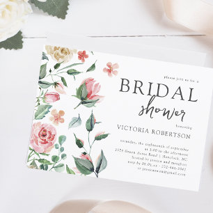 Eleganter Frühling Floral Botanisches Brautparty Einladung