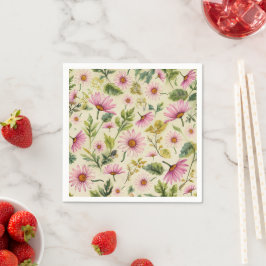 Eleganter Frühling Floral Serviette