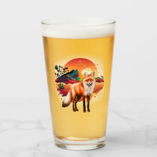 Eleganter Fuchs-Becher Glas