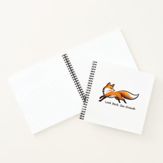 Eleganter Fuchs "Rückblick. Wachstum erkennen." Mo Notizbuch