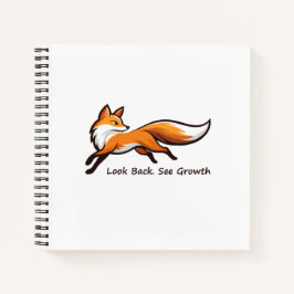 Eleganter Fuchs "Rückblick. Wachstum erkennen." Mo Notizbuch