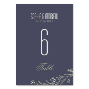 Eleganter Garten Blumen Rustikale Hochzeit Tischnu Tischnummer