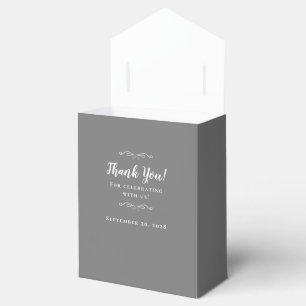 Eleganter Gast Vielen Dank Wedding Couple Gray Whi Geschenkschachtel