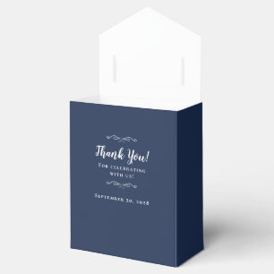 Eleganter Gast Vielen Dank Wedding Couple Navy Blu Geschenkschachtel