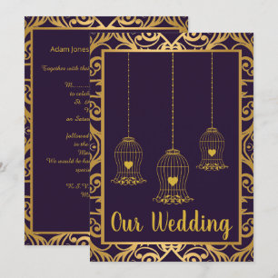 ELEGANTER GEBURTKAGE NAVY GOLD ABSTRAKTE WEDD EINLADUNG