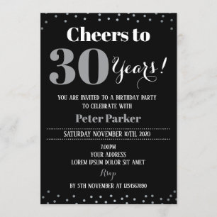 Eleganter Geburtstag Einladung für Erwachsene