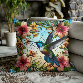 Eleganter, gefestigter Glaseffekt von Hummingbird Kissen