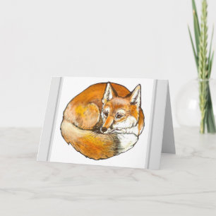 Eleganter gekuppelter Red Fox Blank-Jeder Anlass Karte
