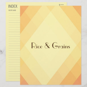 Eleganter, gelber Diamantrezept-Divider/Index