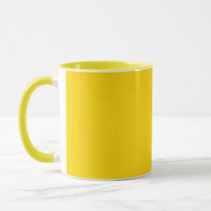 Eleganter gelber und goldener Becher für stilvolle Tasse
