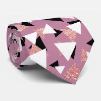 Eleganter geometrischer Dreiecke Rose Gold Glitzer