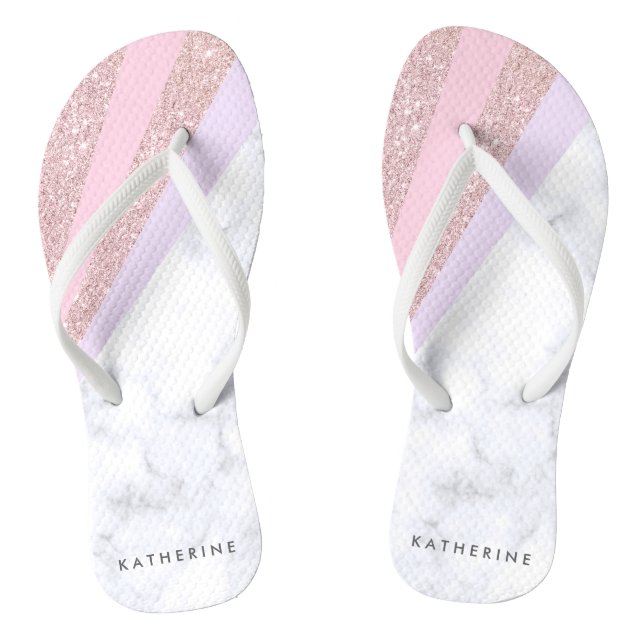 Eleganter geometrischer flip flops (Fußbett)
