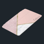 Eleganter geometrischer Glitzer aus Goldgold in Ro iPad Mini Hülle<br><div class="desc">Stilvolles geometrisches Design mit Imitaten Rose Gold Glitzer,  Gold und weißem Marmor.</div>