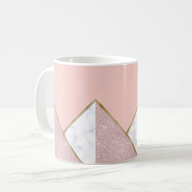 Eleganter geometrischer kaffeetasse (Vorderseite Links)
