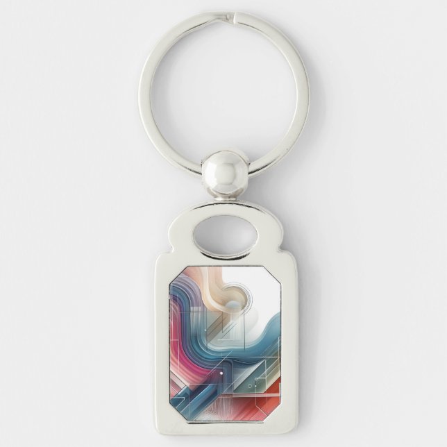 Eleganter geometrischer Schlüsselanhänger (Vorderseite)