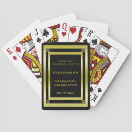 Eleganter Gerahmter Abschluss Black & Gold Vielen  Spielkarten