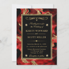 Eleganter geschmolzener Glitzer Einladung