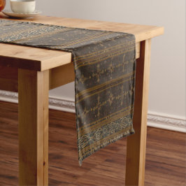 Eleganter gestreifter Batik Tischläufer