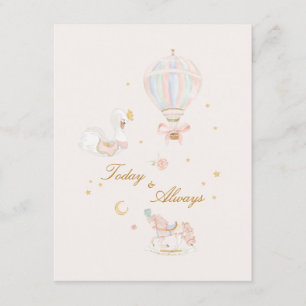 Eleganter Girl Baby Shower Handgeschriebener Keepa Begleitkarte