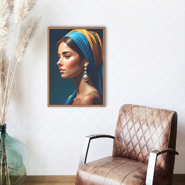 Eleganter Girl Portrait Classic Style | Leinwanddruck (Von Creator hochgeladen)