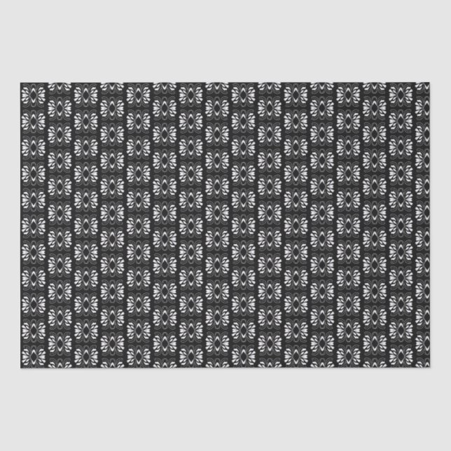 Eleganter Glam Black and White Flair Jeden Anlaß Seidenpapier (Vorderseite)
