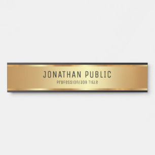 Eleganter Glamour Black and Gold-Template Luxus Türschild