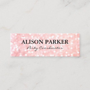 Eleganter Glamour Glitzer Mini Visitenkarte