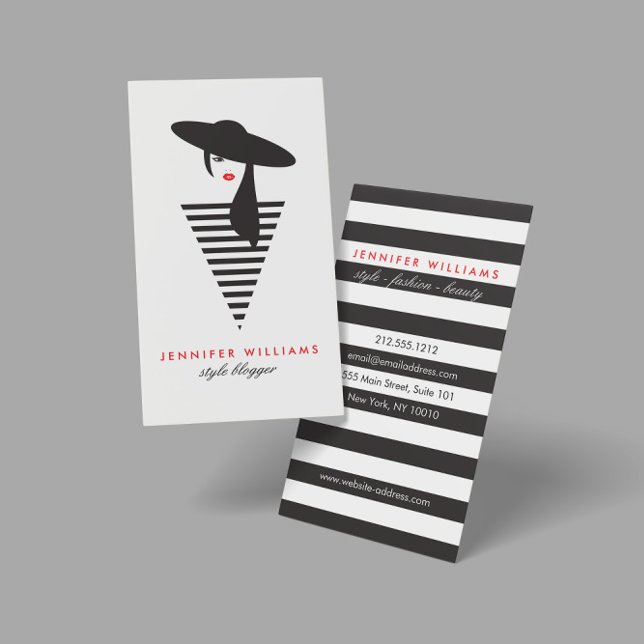 Eleganter Glamour Mod Stylist, Boutique Visitenkarte (Von Creator hochgeladen)
