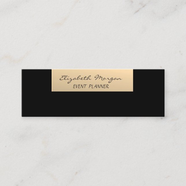Eleganter Glamour Moderner Chic,Imitate Gold,Schwa Mini Visitenkarte (Vorderseite)