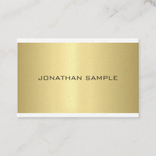 Eleganter Glamour Moderner Schlichter Gold Luxury  Visitenkarte
