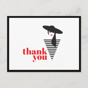 Eleganter Glamour-Modestylist Poshmark Danke Postkarte