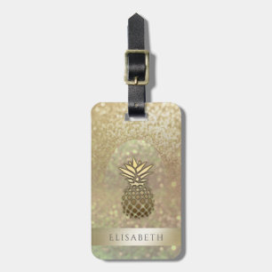 Eleganter glamouröser Ananas Gepäckanhänger
