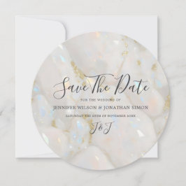 Eleganter, glänzender Edelsteinmarmor Modernst Save The Date