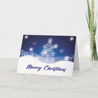 Eleganter glänzender Weihnachtsbaum Karte