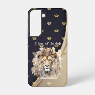 Eleganter Glaube Löwe von Juda Beige Navy Gold Kro Samsung Galaxy Hülle
