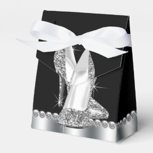 Eleganter Glitter-Hochhackenschuh Geschenkschachtel