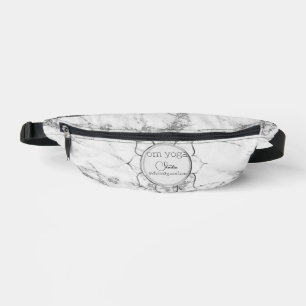 Eleganter Glitter-Marmor-Lotus-Mandala-Branding Bauchtasche