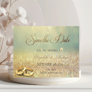 Eleganter Glitzer Bokeh,Rings Wedding Save the dat Date