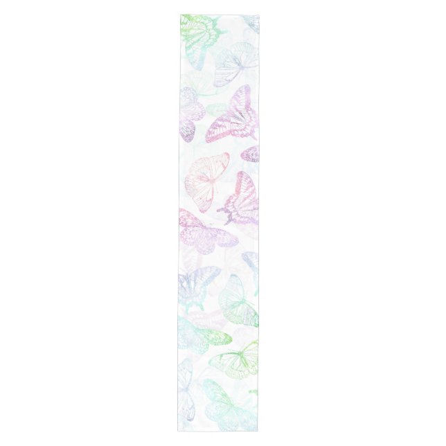 Eleganter Glitzer Butterfly Design Mittelgroßer Tischläufer (Vorderseite)