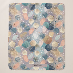 Eleganter Glitzer Dot & Brushstroke Abstrakt Sherpadecke