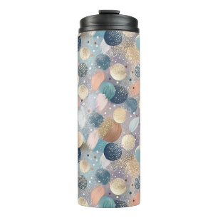 Eleganter Glitzer Dot & Brushstroke Abstrakt Thermosbecher