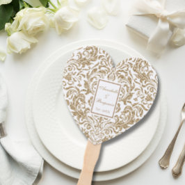 Eleganter Glitzer für Weiß- und Gold-Imitate Hochz Fächer