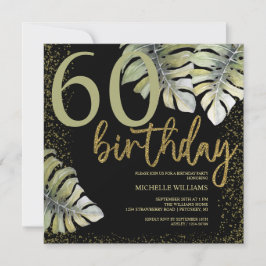 Eleganter Glitzer Goldkalligrafie Geburtstag