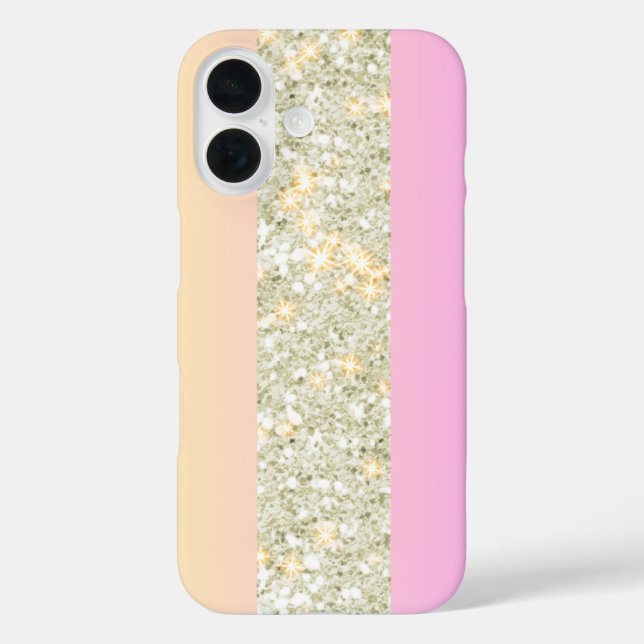 Eleganter Glitzer Gradient Design iPhone/iPad Fall iPhone 16 Hülle (Rückseite)