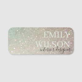 Eleganter Glitzer Green Pink Aqua Shiny Shimmer Namensschild