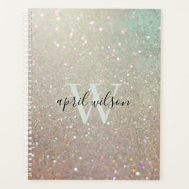 Eleganter Glitzer Green Pink Aqua Shiny Shimmer Planer