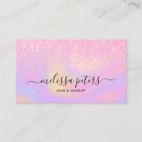 Eleganter Glitzer Holographic Script Makeup Artist