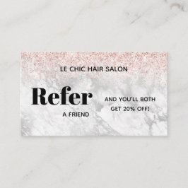 Eleganter Glitzer Marble Salon Wellness-Center Ref Visitenkarte
